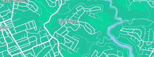 Map showing the location of Koola Track (kanowar Ave Entry) in East Killara, NSW 2071
