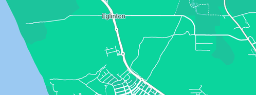 Map showing the location of Alkimos Timber Decking in Eglinton, WA 6034