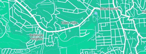 Map showing the location of Blackwood Locksmiths in Eden Hills, SA 5050