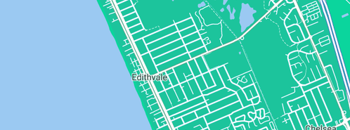Map showing the location of Pix In Space in Edithvale, VIC 3196