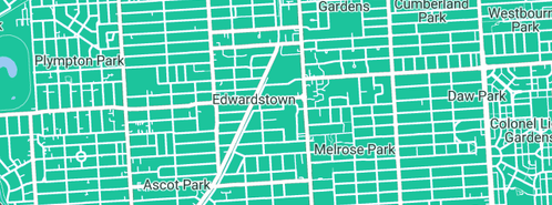 Map showing the location of Mustangs in Edwardstown, SA 5039