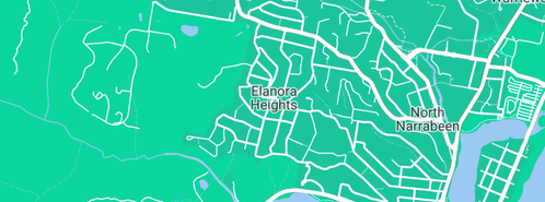 Map showing the location of Bonfield Stephen & Associates in Elanora Heights, NSW 2101