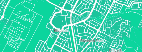Map showing the location of Playford Civic Centre in Elizabeth, SA 5112