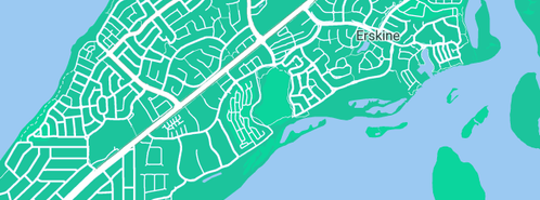 Map showing the location of Bouvard Landscape & Desgin in Erskine, WA 6210