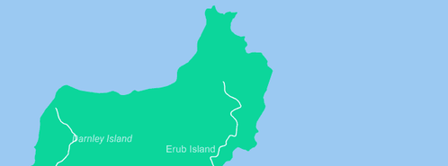 Map showing the location of Torres Strait Island Regional Council Library Services Dauan Indigenous Knowledge Centre in Erub, QLD 4875