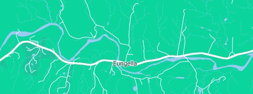 Map showing the location of Krishna Farm in Eungella, NSW 2484
