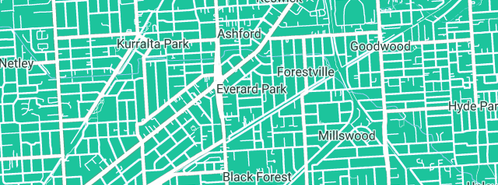 Map showing the location of Community Kids Ashford Early Education Centre in Everard Park, SA 5035