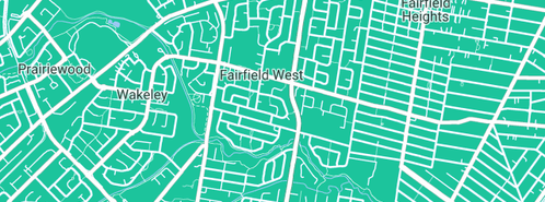 Map showing the location of Dabar Cleaning Pty Ltd in Fairfield West, NSW 2165