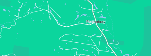 Map showing the location of Hamlet Downs Country Accommodation in Fentonbury, TAS 7140