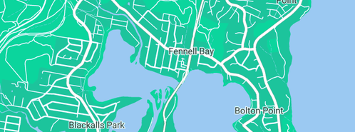 Map showing the location of Ty's Bobcat & Excavator Hire in Fennell Bay, NSW 2283