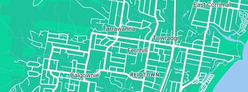 Map showing the location of Beauty on Jacana in Fernhill, NSW 2519