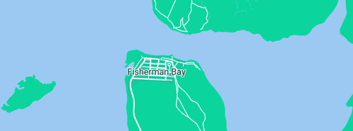 Map showing the location of Fishermans Bay Deli in Fisherman Bay, SA 5522