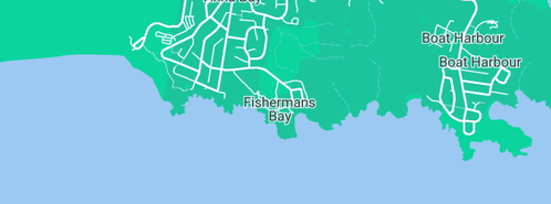 Map showing the location of Fishermans Bay Park Dog Exercise Area in Fishermans Bay, NSW 2316