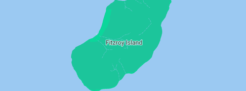 Map showing the location of Reef Magic Pontoon in Fitzroy Island, QLD 4871