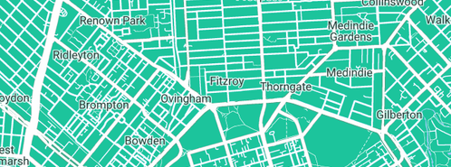Map showing the location of Adelaide Mobile Hydrobaths in Fitzroy, SA 5082