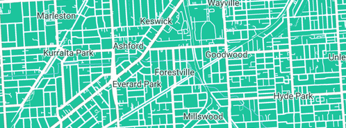 Map showing the location of Electronic Corporation in Forestville, SA 5035