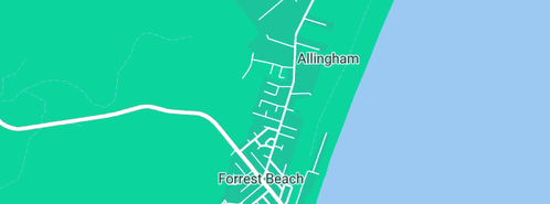 Map showing the location of Bee By The Beach in Forrest Beach, QLD 4850