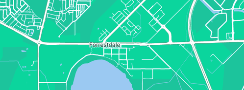 Map showing the location of Bioscience Pty Ltd in Forrestdale, WA 6112