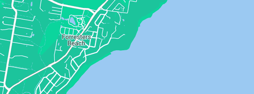 Map showing the location of Onshore Tree Services in Forresters Beach, NSW 2260