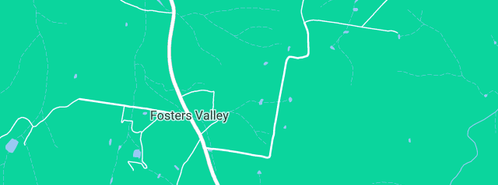 Map showing the location of The Comiskey Collective Farm Shop in Fosters Valley, NSW 2795