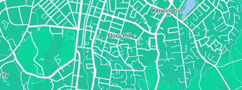 Map showing the location of Bendigo Tech School in Flora Hill, VIC 3550