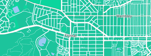 Map showing the location of Jariya's Thai in Floreat, WA 6014