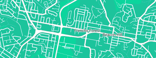 Map showing the location of Osteopath Frenchs Forest in Frenchs Forest East, NSW 2086