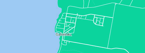 Map showing the location of Takirrina Tuckerbox in Galiwinku, NT 822