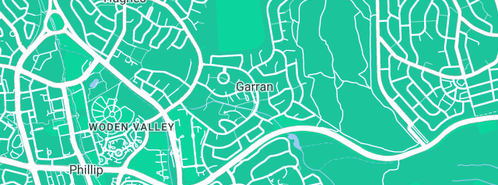 Map showing the location of Preferred Builders in Garran, ACT 2605