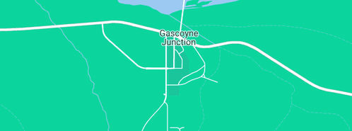 Map showing the location of Gascoyne Jct Police Station in Gascoyne Junction, WA 6705