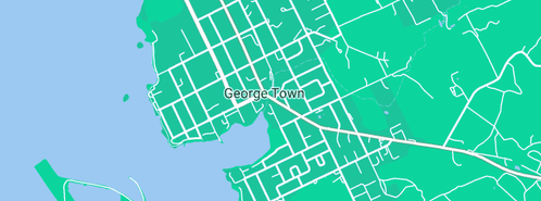 Map showing the location of Harcourts Tamar (East) in George Town, TAS 7253