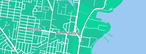 Map showing the location of Print Design Australia in Geelong North, VIC 3215