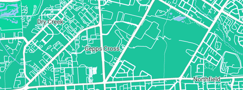 Map showing the location of Pooraka Caravan Centre in Gepps Cross, SA 5094