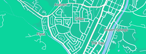 Map showing the location of Cooling Plus Refrigeration & Airconditioning in Gillen, NT 870
