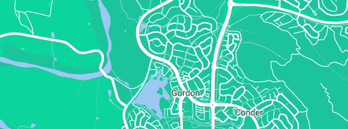 Map showing the location of ART 64 in Gordon, ACT 2906