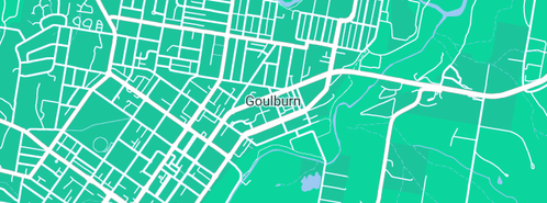 Map showing the location of Bctraining in Goulburn, NSW 2580