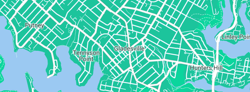 Map showing the location of Evolution Plumbing Sydney in Gladesville, NSW 2111