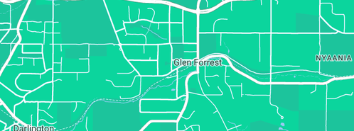 Map showing the location of Glen Forrest Motors in Glen Forrest, WA 6071