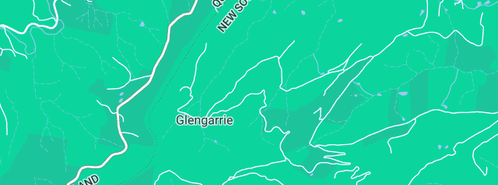 Map showing the location of Tomewin Pottery in Glengarrie, NSW 2486