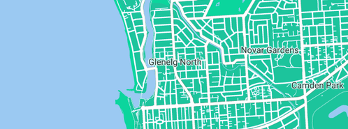 Map showing the location of Holdfast Bay Used Furniture & Antiques in Glenelg North, SA 5045