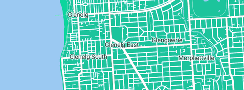 Map showing the location of A Angelic Weddings in Glenelg East, SA 5045