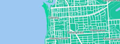Map showing the location of Hamuck Web Design in Glenelg, SA 5045