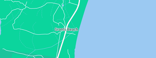 Map showing the location of East St Body Repairs in Grants Beach, NSW 2445