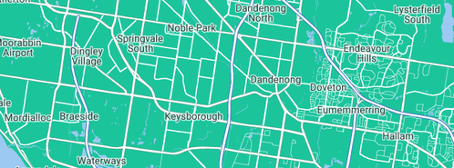 Map showing the location of B Phase Electrical in Greater Dandenong City VIC