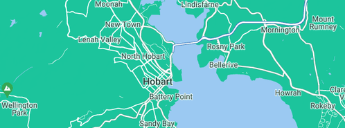 Map showing the location of HIB Electrical in Greater Hobart TAS