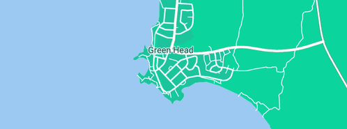 Map showing the location of Green Head Boat Ramp (South Bay) in Green Head, WA 6514