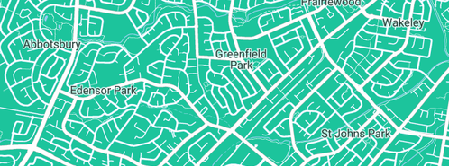 Map showing the location of Distinct Electrical in Greenfield Park, NSW 2176