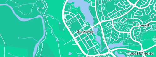 Map showing the location of Gardengigs in Greenway, ACT 2900