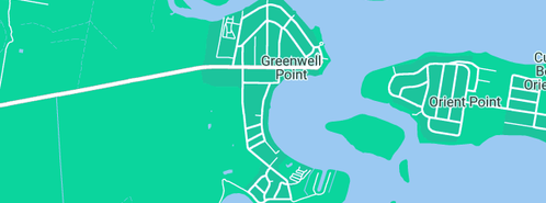 Map showing the location of Bed Rock Oysters in Greenwell Point, NSW 2540