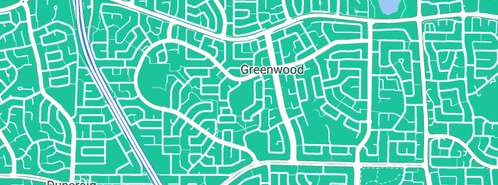 Map showing the location of Harris Reticulation Services Pty Ltd in Greenwood, WA 6024